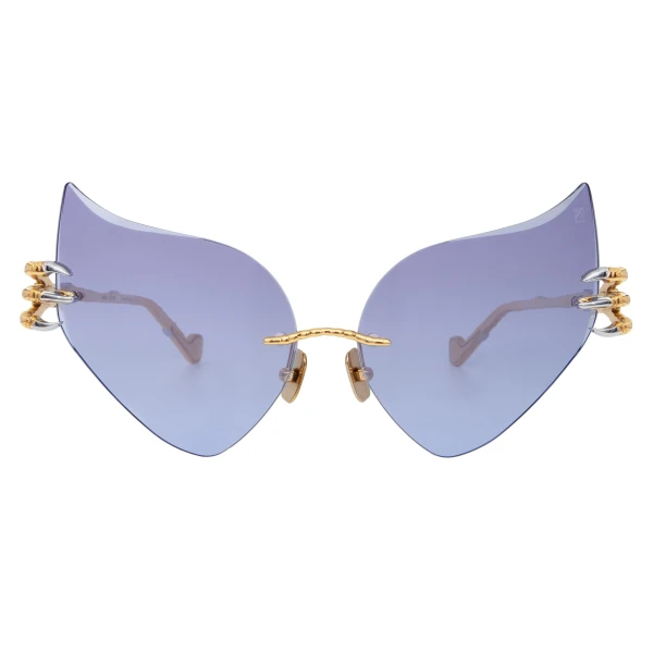 Anna-Karin Karlsson The Claw & the Nest Cat 2.0 Sunglasses in Gold Violet