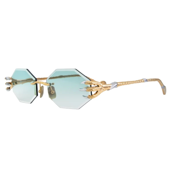 The Claw & the Nest Octagonal 2.0 Sunglasses in Gold Azure - Image 2