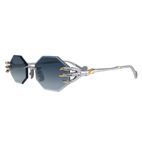The Claw & the Nest Octagonal 2.0 Sunglasses in White Gold - Image 2