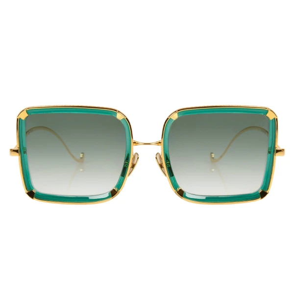 White Moon Sunglasses in Emerald