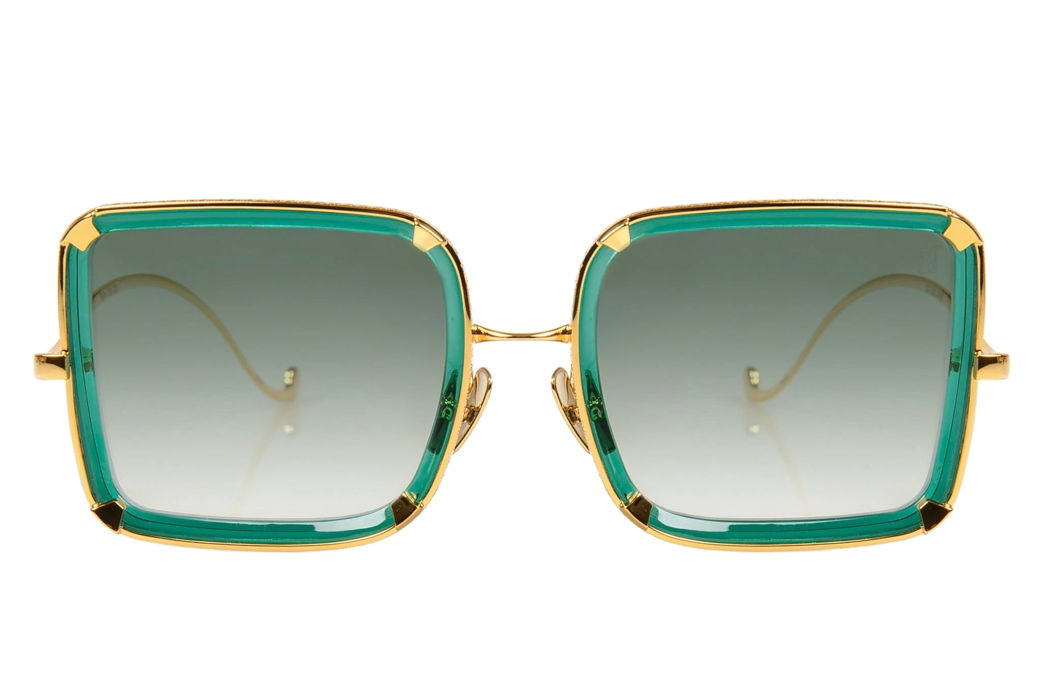 White Moon Sunglasses in Emerald