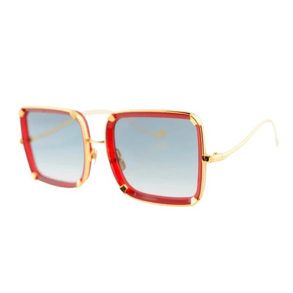 White Moon Sunglasses in Red - Image 2