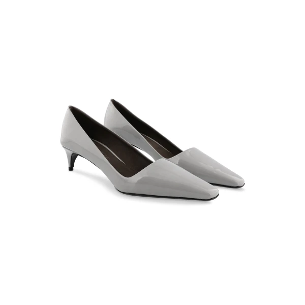 Classic Lacquered Pump in Grey - Image 2