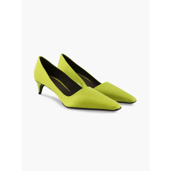 Classic Satin Pump in Lime - Image 4