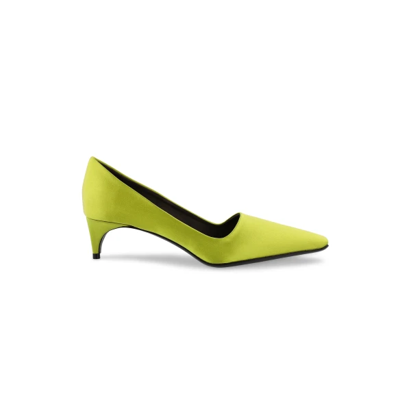 Classic Satin Pump in Lime