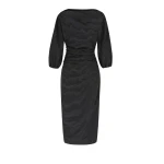 Bernadette Dress Ezra in Black Moire | Dresses | Coveti