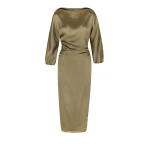 Bernadette Dress Ezra in Taupe | Dresses | Coveti