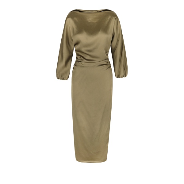 Bernadette Dress Ezra in Taupe | Dresses | Coveti