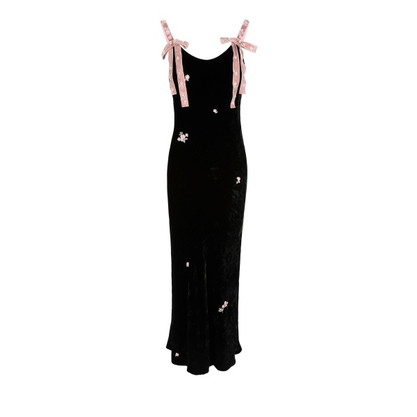 Bernadette Dress Julie in Black Velvet | Dresses | Coveti