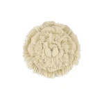 Bernadette Frayed Camellia Brooch in Cream | Jewelry | Coveti