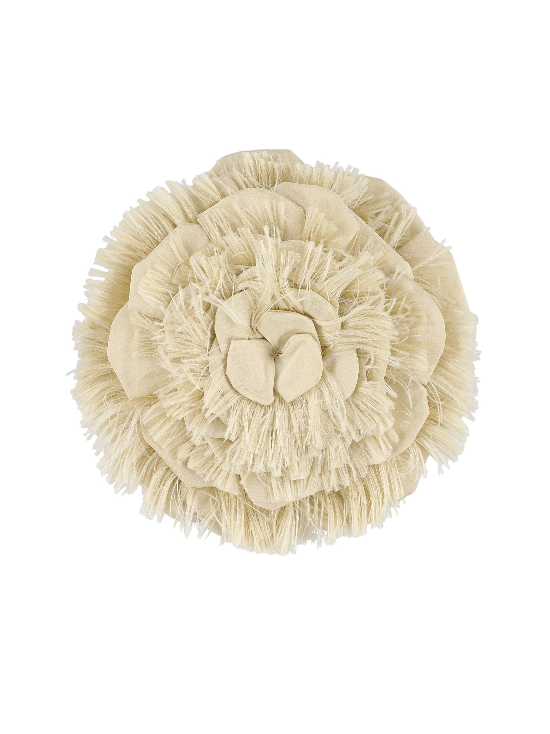 Bernadette Frayed Camellia Brooch in Cream | Jewelry | Coveti Bernadette Frayed Camellia Brooch in Cream | Jewelry | Coveti