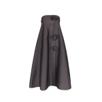 Bernadette Midi Dress Rosette in Plum | Dresses | Coveti