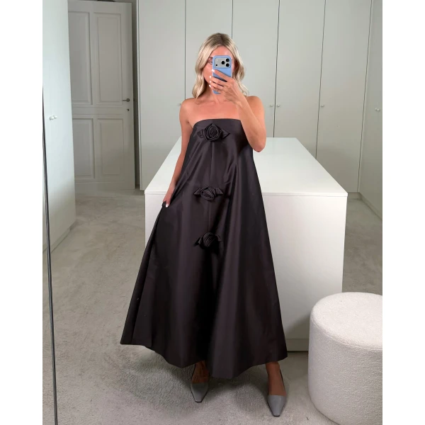 Midi Dress Rosette in Plum - Image 3