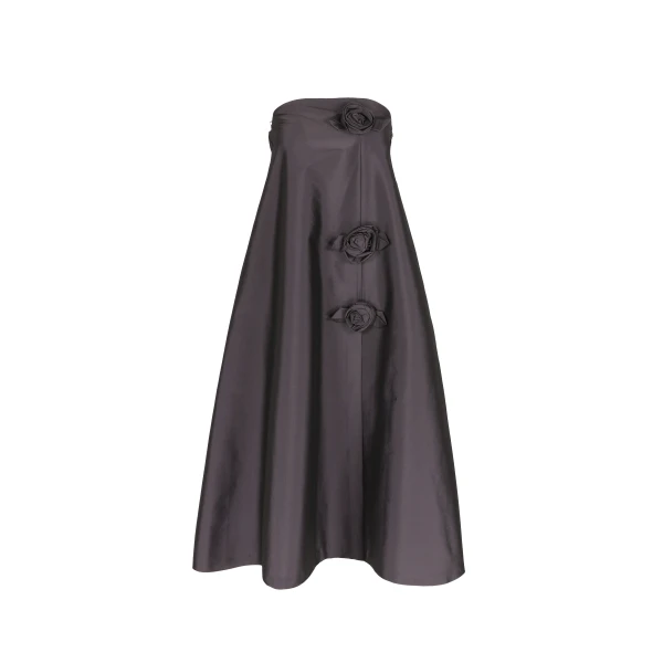 Midi Dress Rosette in Plum