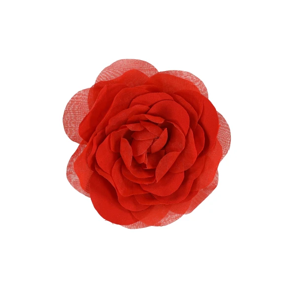 Romantic Rose Brooch in Red