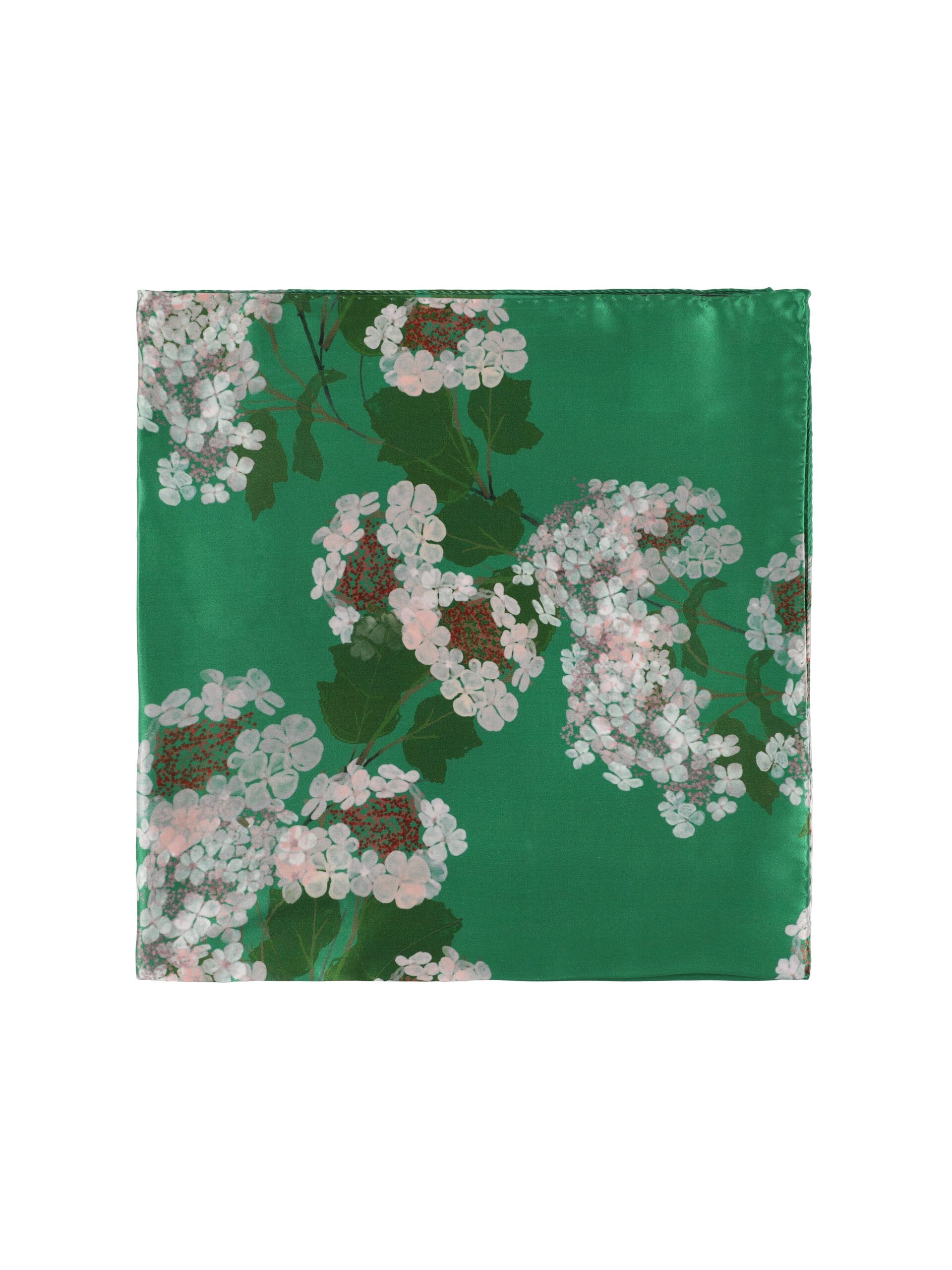 Bernadette Silk Scarf in Hydrangea on Green | Accessories | Coveti Bernadette Silk Scarf in Hydrangea on Green | Accessories | Coveti