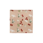 Bernadette Silk Scarf in Red Berries on Pink | Accessories | Coveti