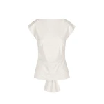 Bernadette Top Atticus in Ivory Moire | Tops | Coveti