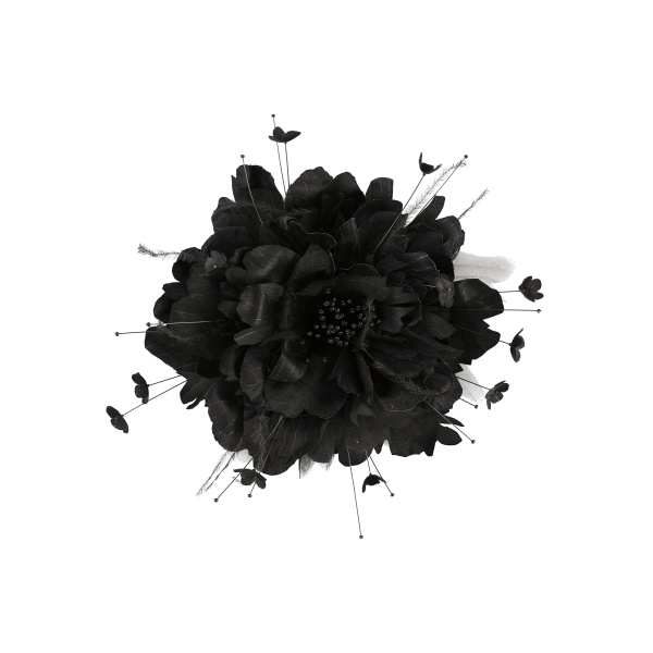 Bernadette Wild Rose Brooch in Black | Jewelry | Coveti
