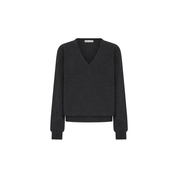 Highland Charmoise V Neck in Highland Black