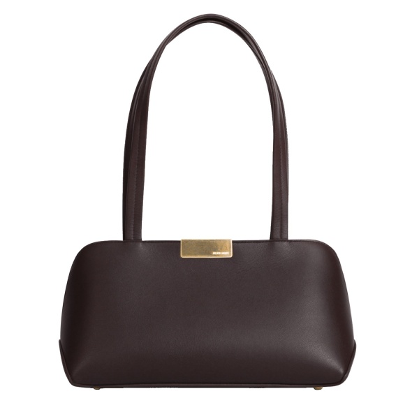 Ateliers Auguste Passy East West in Chocolate Smooth Leather bag