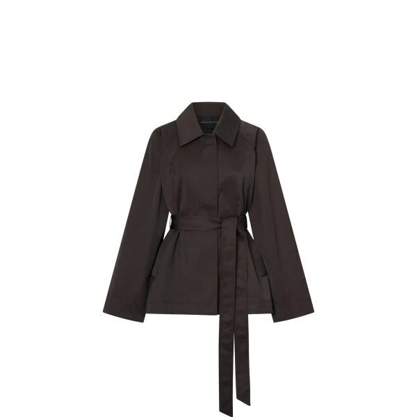 Camilla and Marc Aidra Short Trench Coat in Hickory | Coats | Coveti