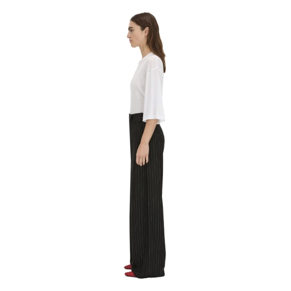 Camilla and Marc Alvar Relaxed Pant in Black and White Stripe