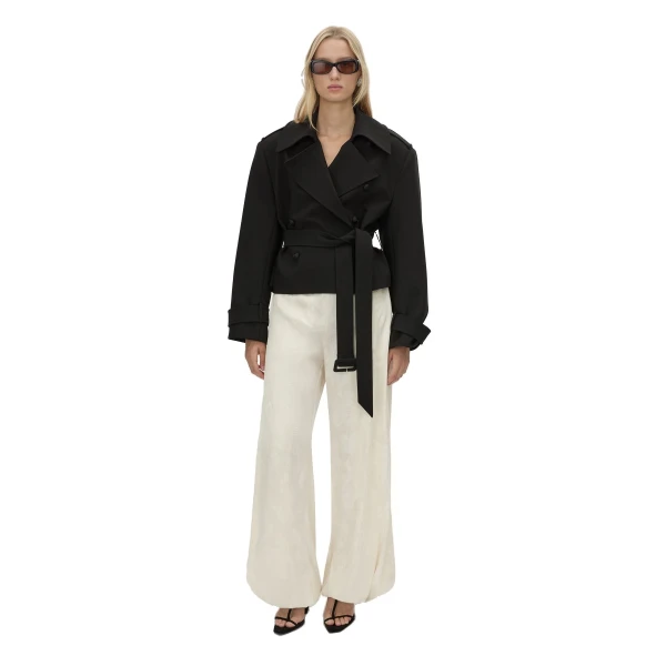 Camilla and Marc Asena Short Trench in Black