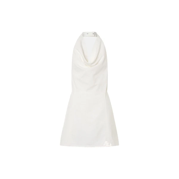 Camilla and Marc Aubrey Denim Mini Dress in White Neps | Dresses | Coveti