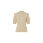 Camilla and Marc Aubrey Elbow Sleeve Rib Top in Latte | Tops | Coveti