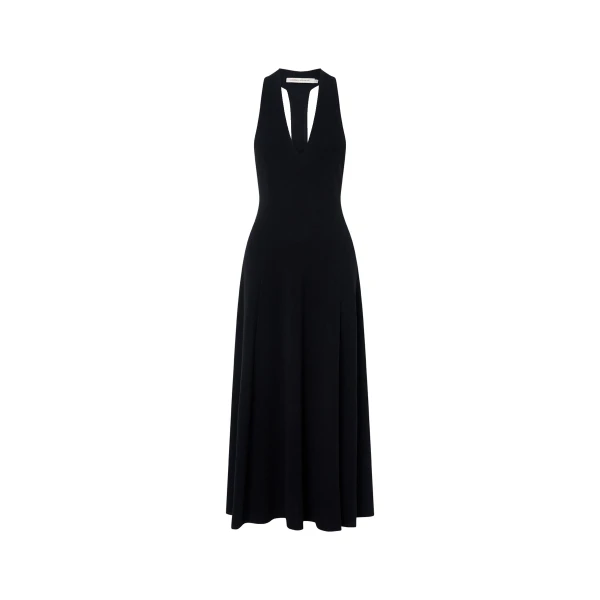 Camilla and Marc Aurore Knit Midi Fitted Dress in Black | Dresses | Coveti