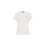 Camilla and Marc Birdie Fitted Print Tee in Soft White and Red | Tops | Coveti