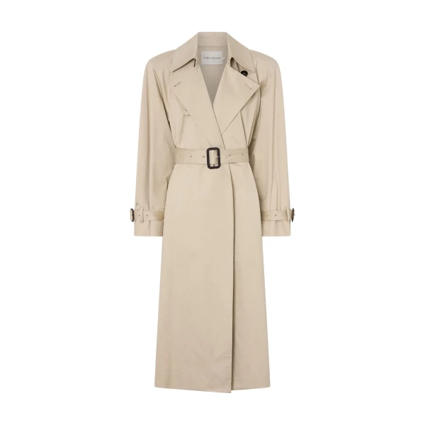 Calen Trench Coat in Stone