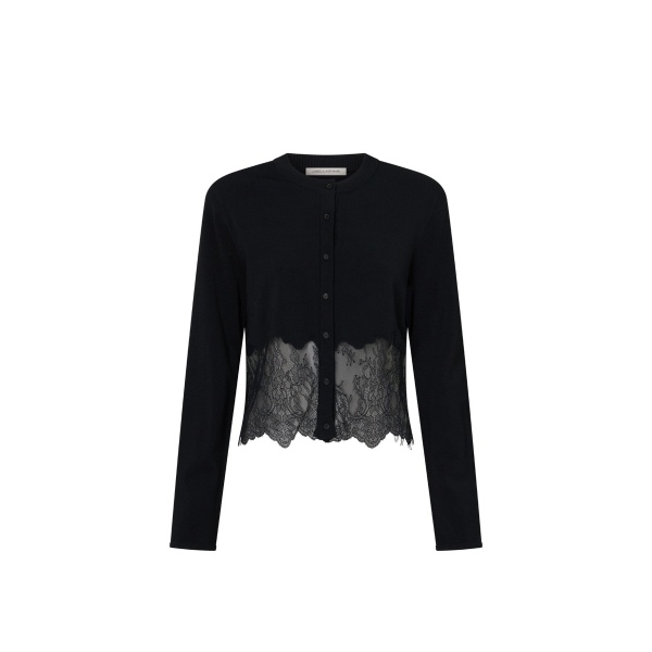 Camilla and Marc Cayana Lace Cardigan in Black | Knitwear | Coveti