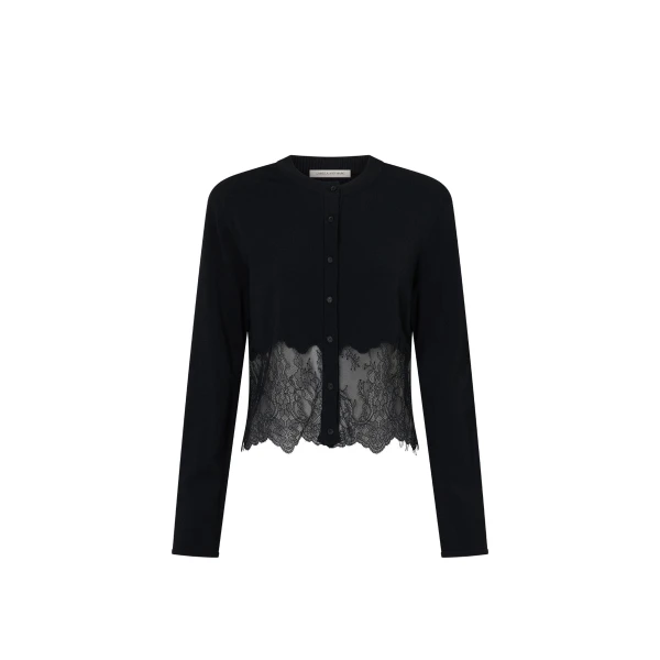 Cayana Lace Cardigan in Black