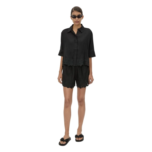 Camilla and Marc Chara Embroidered Short in Black
