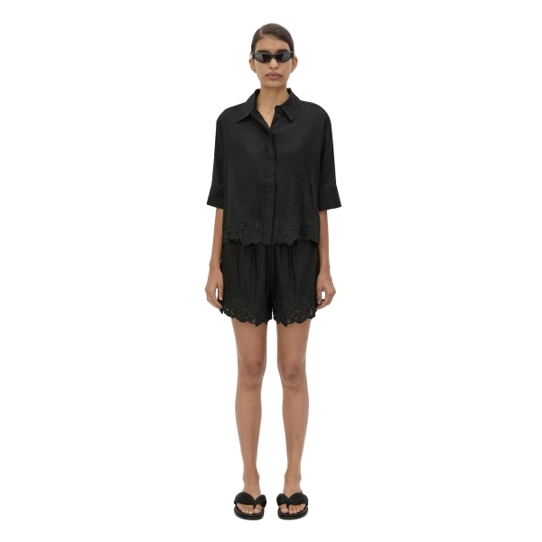 Camilla and Marc Chara Embroidered Short in Black