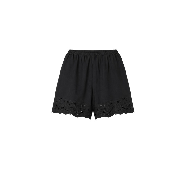 Camilla and Marc Chara Embroidered Short in Black | Shorts | Coveti