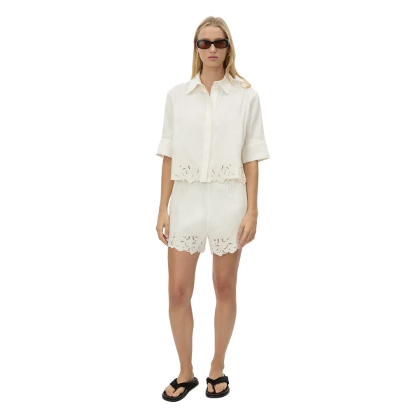 Camilla and Marc Chara Embroidered Short in Cream