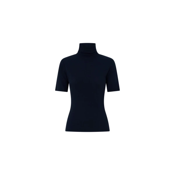 Dakota Elbow Sleeve Top in Navy