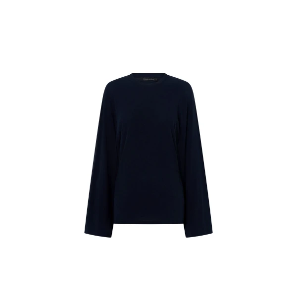 Dakota Relaxed Long Sleeve Top in Navy