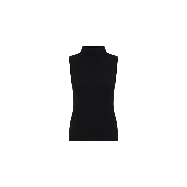 Dakota Sleeveless High Neck Top in Black