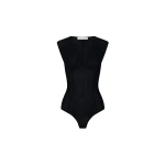 Camilla and Marc Elandra Textured Bodysuit in Black | Tops | Coveti