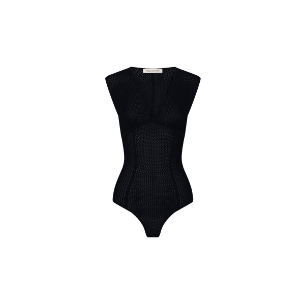 Camilla and Marc Elandra Textured Bodysuit in Black | Tops | Coveti