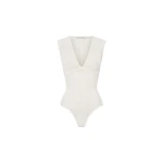 Camilla and Marc Elandra Textured Bodysuit in Ivory | Tops | Coveti