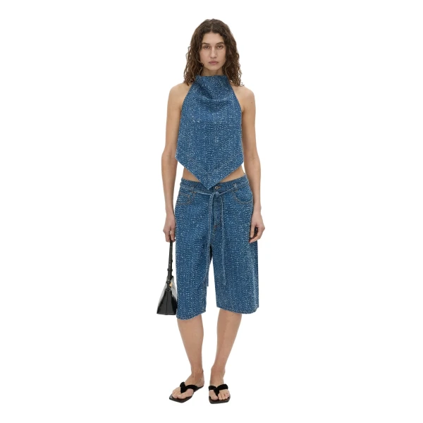 Camilla and Marc Eleni Denim Top in Classic Blue Neps