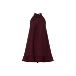 Camilla and Marc Elsen Halter Mini Dress in Burgundy | Dresses | Coveti