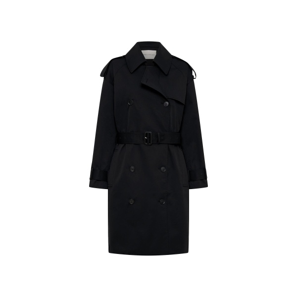 Camilla and Marc Evans Classic Knee Length Trench in Black | Coats | Coveti