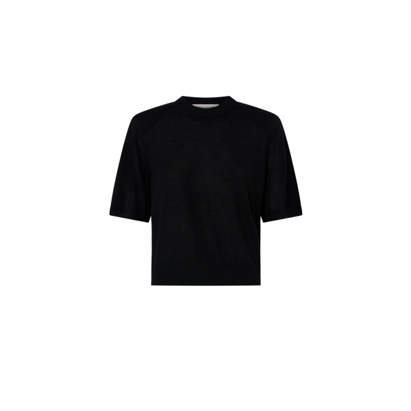 Camilla and Marc Leona Knit T-Shirt in Black | Knitwear | Coveti