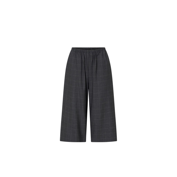 Camilla and Marc Lourdes Check Soft Culotte in Grey | Pants | Coveti